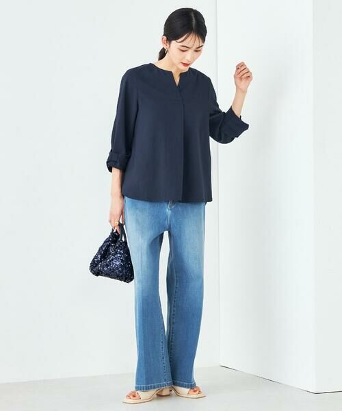 a.v.v / アー・ヴェ・ヴェ シャツ・ブラウス | 【洗える/イージーケア/吸水速乾/UVカット】袖リボンサッカーブラウス【セットアップ対応】 | 詳細4