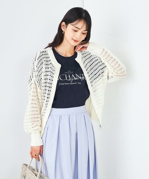 メッシュニットブルゾン ADAM ET ROPÉ FEMME(アダム エ ロペ ファム) / 【WEB限定