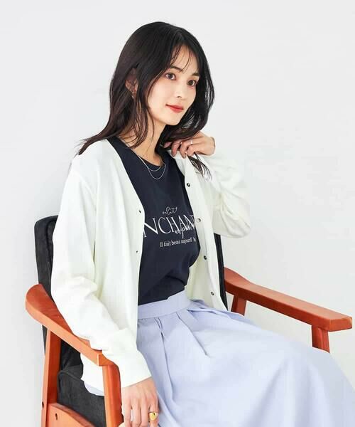 a.v.v / アー・ヴェ・ヴェ カーディガン・ボレロ | 【接触冷感/UVカット/洗える】Vネック美ラクるサマーカーディガン | 詳細24