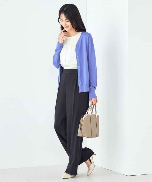 a.v.v / アー・ヴェ・ヴェ カーディガン・ボレロ | 【接触冷感/UVカット/洗える】Vネック美ラクるサマーカーディガン | 詳細4