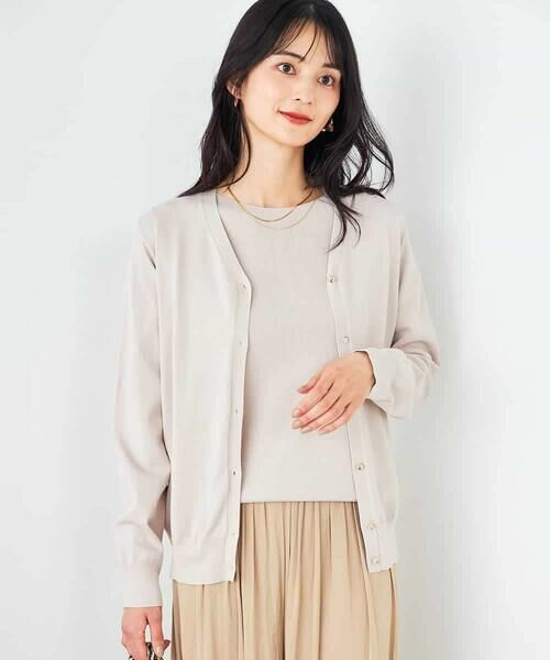a.v.v / アー・ヴェ・ヴェ カーディガン・ボレロ | 【接触冷感/UVカット/洗える】Vネック美ラクるサマーカーディガン | 詳細6