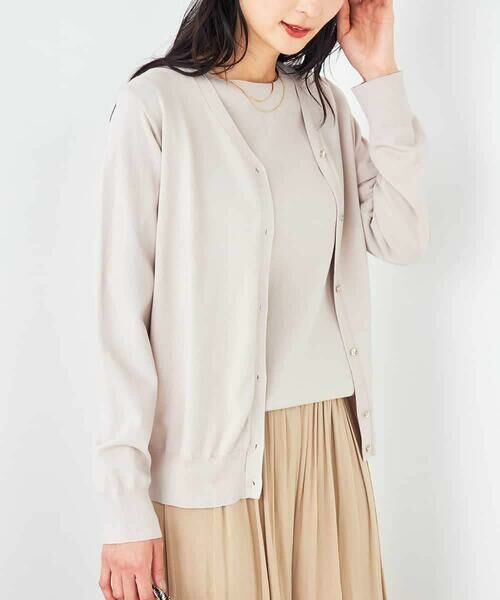 a.v.v / アー・ヴェ・ヴェ カーディガン・ボレロ | 【接触冷感/UVカット/洗える】Vネック美ラクるサマーカーディガン | 詳細8