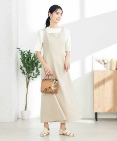 a.v.v / アー・ヴェ・ヴェ ロング・マキシ丈ワンピース | 【接触冷感/UVカット/イージーケア】麻調ノースリーブフレアワンピース
