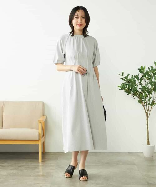 a.v.v / アー・ヴェ・ヴェ ロング・マキシ丈ワンピース | 【洗える/イージーケア/吸水速乾/UVカット】ウエストタックサッカーワンピース | 詳細12