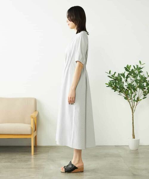 a.v.v / アー・ヴェ・ヴェ ロング・マキシ丈ワンピース | 【洗える/イージーケア/吸水速乾/UVカット】ウエストタックサッカーワンピース | 詳細15