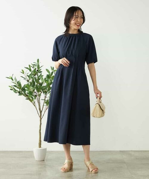 a.v.v / アー・ヴェ・ヴェ ロング・マキシ丈ワンピース | 【洗える/イージーケア/吸水速乾/UVカット】ウエストタックサッカーワンピース | 詳細3