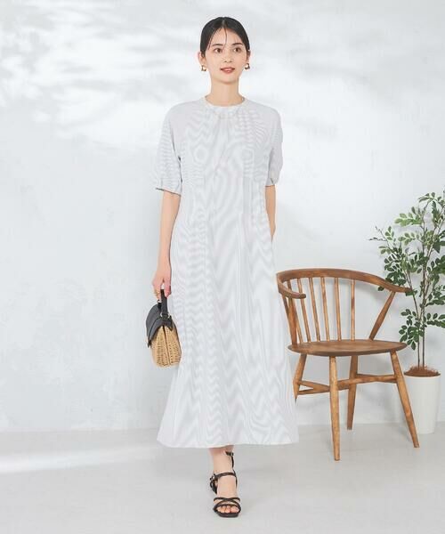 a.v.v / アー・ヴェ・ヴェ ロング・マキシ丈ワンピース | 【洗える/イージーケア/吸水速乾/UVカット】ウエストタックサッカーワンピース | 詳細5