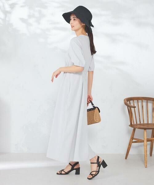 a.v.v / アー・ヴェ・ヴェ ロング・マキシ丈ワンピース | 【洗える/イージーケア/吸水速乾/UVカット】ウエストタックサッカーワンピース | 詳細8