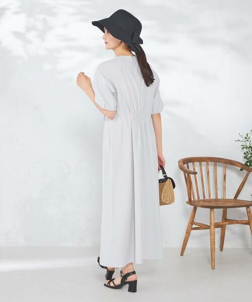 a.v.v / アー・ヴェ・ヴェ ロング・マキシ丈ワンピース | 【洗える/イージーケア/吸水速乾/UVカット】ウエストタックサッカーワンピース | 詳細9