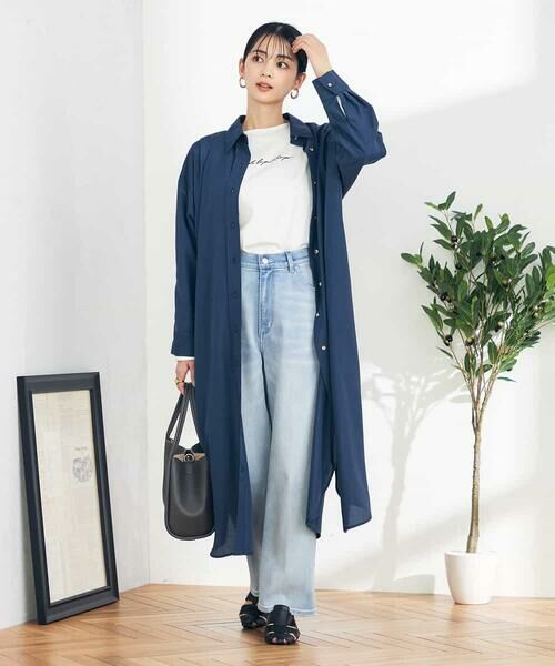 a.v.v / アー・ヴェ・ヴェ ロング・マキシ丈ワンピース | 【2WAY】ベルト付きシャツワンピース | 詳細1