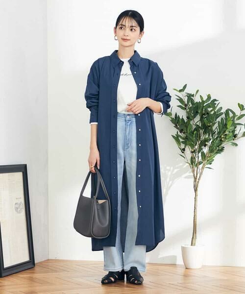 a.v.v / アー・ヴェ・ヴェ ロング・マキシ丈ワンピース | 【2WAY】ベルト付きシャツワンピース | 詳細2