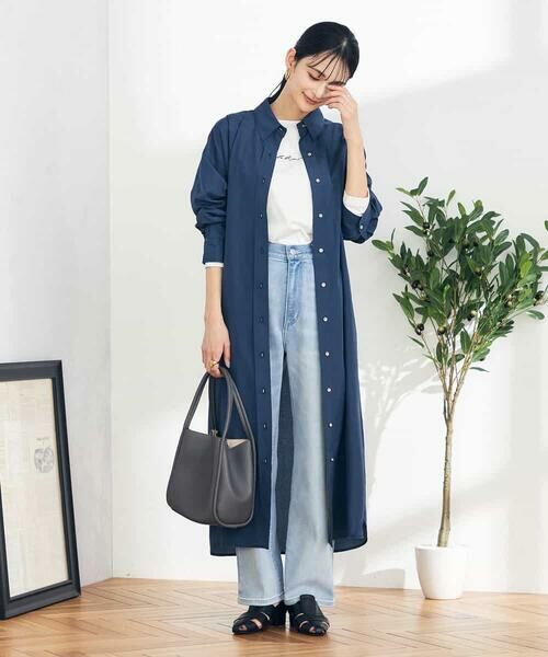 a.v.v / アー・ヴェ・ヴェ ロング・マキシ丈ワンピース | 【2WAY】ベルト付きシャツワンピース | 詳細3