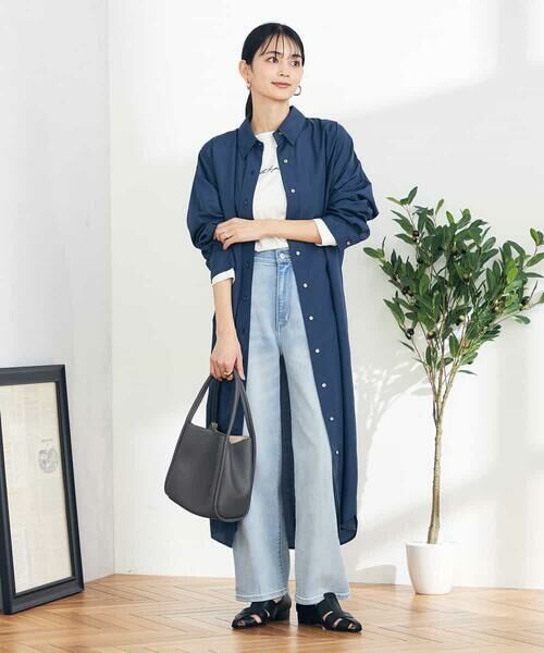 a.v.v / アー・ヴェ・ヴェ ロング・マキシ丈ワンピース | 【2WAY】ベルト付きシャツワンピース | 詳細4