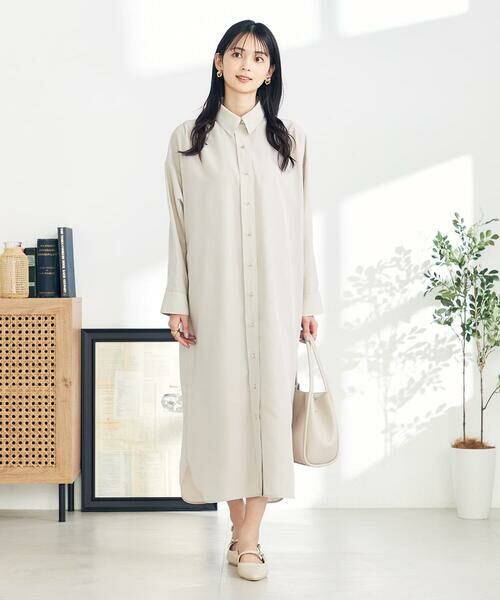 a.v.v / アー・ヴェ・ヴェ ロング・マキシ丈ワンピース | 【2WAY】ベルト付きシャツワンピース | 詳細5