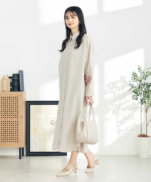 a.v.v / アー・ヴェ・ヴェ ロング・マキシ丈ワンピース | 【2WAY】ベルト付きシャツワンピース | 詳細8