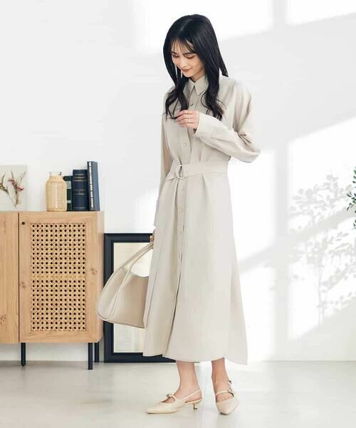 a.v.v / アー・ヴェ・ヴェ ロング・マキシ丈ワンピース | 【2WAY】ベルト付きシャツワンピース | 詳細9