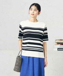 a.v.v / アー・ヴェ・ヴェ ニット・セーター | 【接触冷感/UVカット/洗える】クルーネックハーフスリーブ美ラクるサマーニット