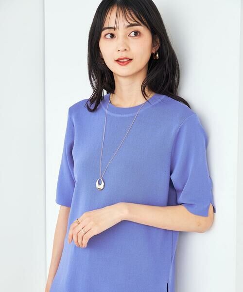 a.v.v / アー・ヴェ・ヴェ ニット・セーター | 【接触冷感/UVカット/洗える】クルーネックハーフスリーブ美ラクるサマーニット | 詳細22