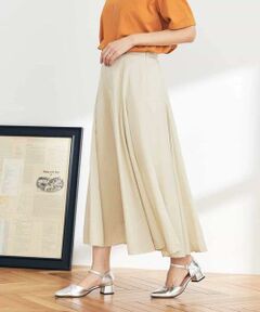 a.v.v / アー・ヴェ・ヴェ ロング・マキシ丈スカート | 【洗える/イージーケア/接触冷感/毛玉になりにくい】シアーフレアスカート