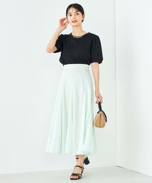 a.v.v / アー・ヴェ・ヴェ ロング・マキシ丈スカート | 【洗える/イージーケア/接触冷感/毛玉になりにくい】シアーフレアスカート | 詳細10