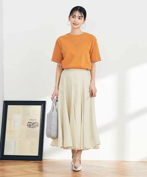 a.v.v / アー・ヴェ・ヴェ ロング・マキシ丈スカート | 【洗える/イージーケア/接触冷感/毛玉になりにくい】シアーフレアスカート | 詳細14