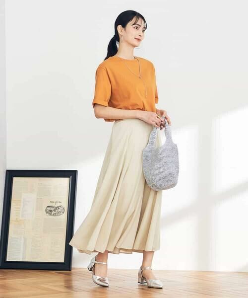 a.v.v / アー・ヴェ・ヴェ ロング・マキシ丈スカート | 【洗える/イージーケア/接触冷感/毛玉になりにくい】シアーフレアスカート | 詳細15