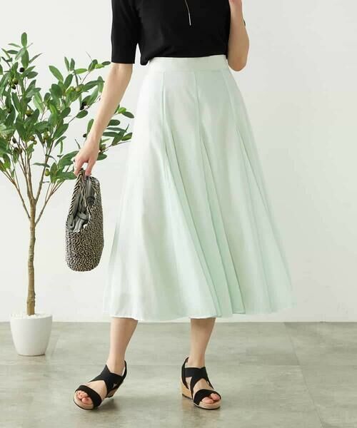 a.v.v / アー・ヴェ・ヴェ ロング・マキシ丈スカート | 【洗える/イージーケア/接触冷感/毛玉になりにくい】シアーフレアスカート | 詳細2