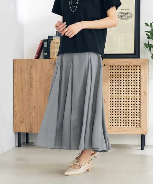 a.v.v / アー・ヴェ・ヴェ ロング・マキシ丈スカート | 【洗える/イージーケア/接触冷感/毛玉になりにくい】シアーフレアスカート | 詳細21