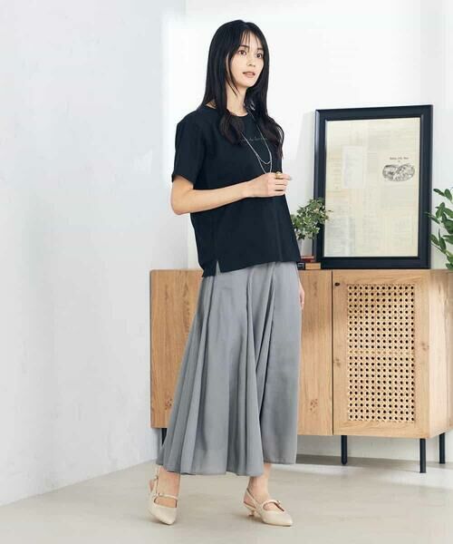 a.v.v / アー・ヴェ・ヴェ ロング・マキシ丈スカート | 【洗える/イージーケア/接触冷感/毛玉になりにくい】シアーフレアスカート | 詳細25