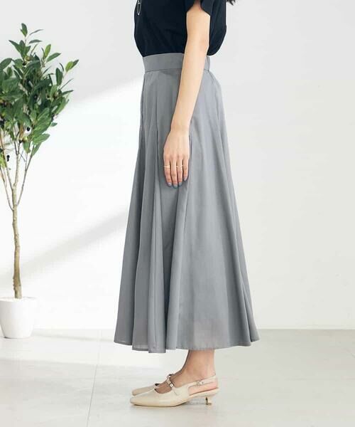 a.v.v / アー・ヴェ・ヴェ ロング・マキシ丈スカート | 【洗える/イージーケア/接触冷感/毛玉になりにくい】シアーフレアスカート | 詳細30