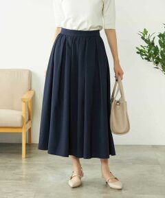 a.v.v / アー・ヴェ・ヴェ ロング・マキシ丈スカート | 【洗える/イージーケア/吸水速乾/UVカット】サッカーフレアスカート【セットアップ対応】