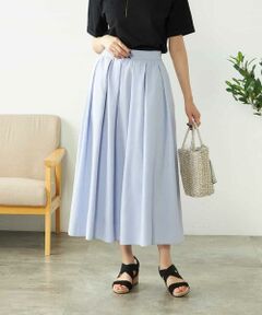 a.v.v / アー・ヴェ・ヴェ ロング・マキシ丈スカート | 【洗える/イージーケア/吸水速乾/UVカット】サッカーフレアスカート【セットアップ対応】