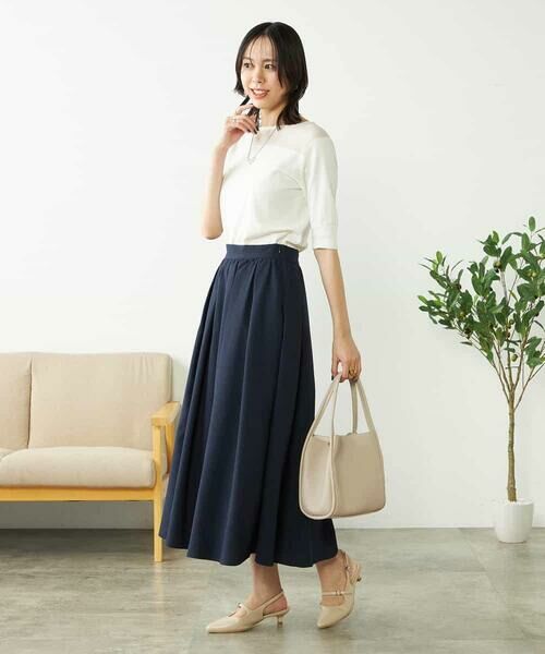 a.v.v / アー・ヴェ・ヴェ ロング・マキシ丈スカート | 【洗える/イージーケア/吸水速乾/UVカット】サッカーフレアスカート【セットアップ対応】 | 詳細11