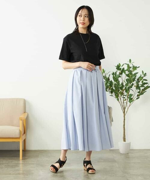 a.v.v / アー・ヴェ・ヴェ ロング・マキシ丈スカート | 【洗える/イージーケア/吸水速乾/UVカット】サッカーフレアスカート【セットアップ対応】 | 詳細14