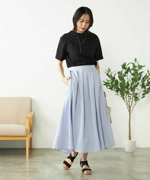 a.v.v / アー・ヴェ・ヴェ ロング・マキシ丈スカート | 【洗える/イージーケア/吸水速乾/UVカット】サッカーフレアスカート【セットアップ対応】 | 詳細15