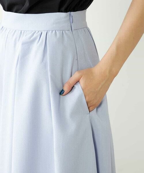 a.v.v / アー・ヴェ・ヴェ ロング・マキシ丈スカート | 【洗える/イージーケア/吸水速乾/UVカット】サッカーフレアスカート【セットアップ対応】 | 詳細2