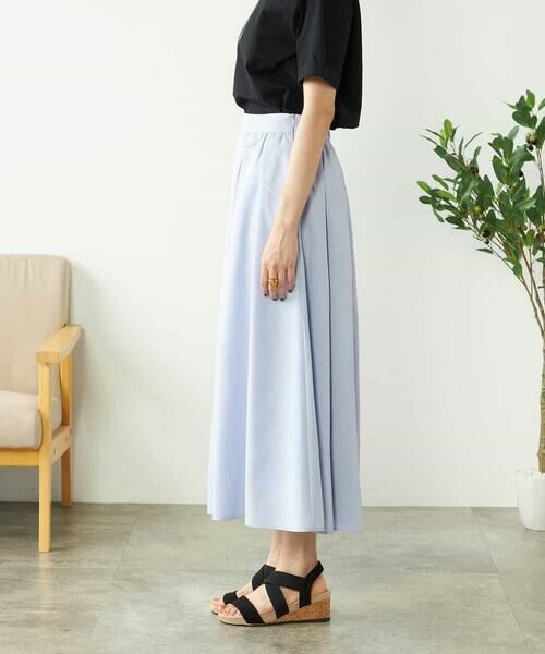 a.v.v / アー・ヴェ・ヴェ ロング・マキシ丈スカート | 【洗える/イージーケア/吸水速乾/UVカット】サッカーフレアスカート【セットアップ対応】 | 詳細23