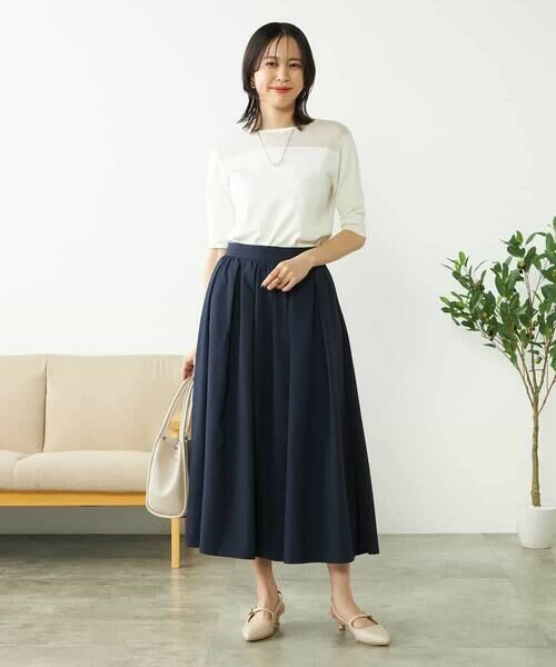 a.v.v / アー・ヴェ・ヴェ ロング・マキシ丈スカート | 【洗える/イージーケア/吸水速乾/UVカット】サッカーフレアスカート【セットアップ対応】 | 詳細7