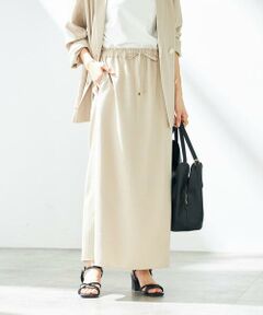 a.v.v / アー・ヴェ・ヴェ ロング・マキシ丈スカート | 【洗える/UVカット/接触冷感】麻調ナロースカート