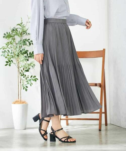 a.v.v / アー・ヴェ・ヴェ ロング・マキシ丈スカート | 消しプリーツスカート | 詳細4