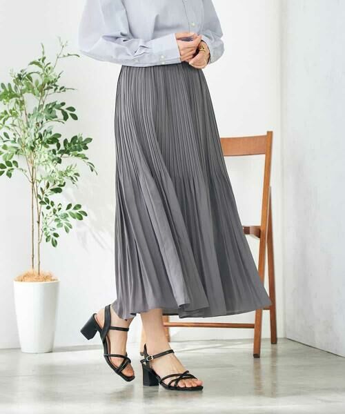 a.v.v / アー・ヴェ・ヴェ ロング・マキシ丈スカート | 消しプリーツスカート | 詳細5