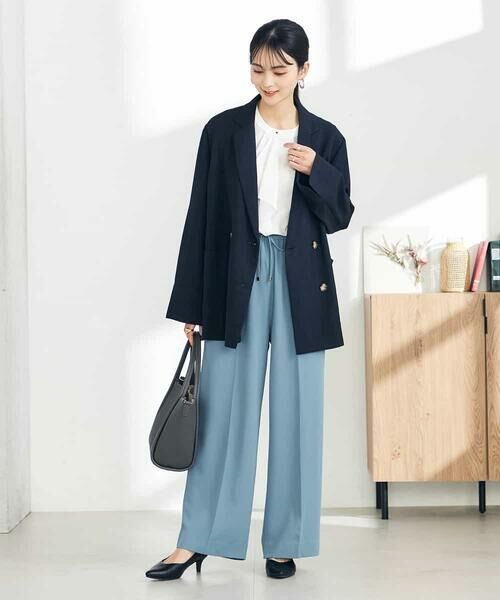 a.v.v / アー・ヴェ・ヴェ テーラードジャケット | 【接触冷感/UVカット/イージーケア/雑誌InRed(宝島社)5月号掲載】麻調Wブレストジャケット | 詳細11