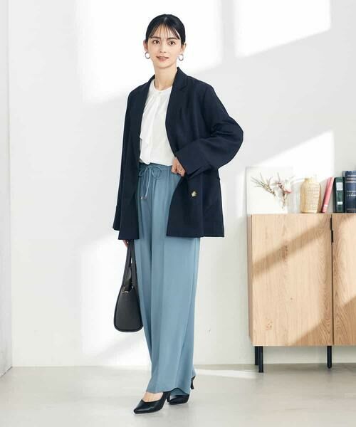 a.v.v / アー・ヴェ・ヴェ テーラードジャケット | 【接触冷感/UVカット/イージーケア/雑誌InRed(宝島社)5月号掲載】麻調Wブレストジャケット | 詳細12