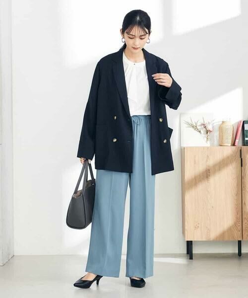 a.v.v / アー・ヴェ・ヴェ テーラードジャケット | 【接触冷感/UVカット/イージーケア/雑誌InRed(宝島社)5月号掲載】麻調Wブレストジャケット | 詳細13