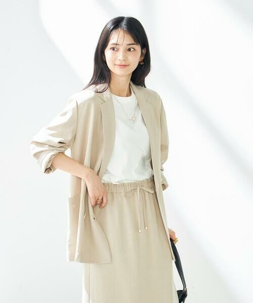 a.v.v / アー・ヴェ・ヴェ テーラードジャケット | 【接触冷感/UVカット/イージーケア/雑誌InRed(宝島社)5月号掲載】麻調Wブレストジャケット | 詳細14