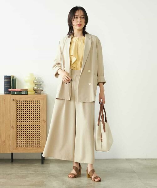 a.v.v / アー・ヴェ・ヴェ テーラードジャケット | 【接触冷感/UVカット/イージーケア/雑誌InRed(宝島社)5月号掲載】麻調Wブレストジャケット | 詳細24