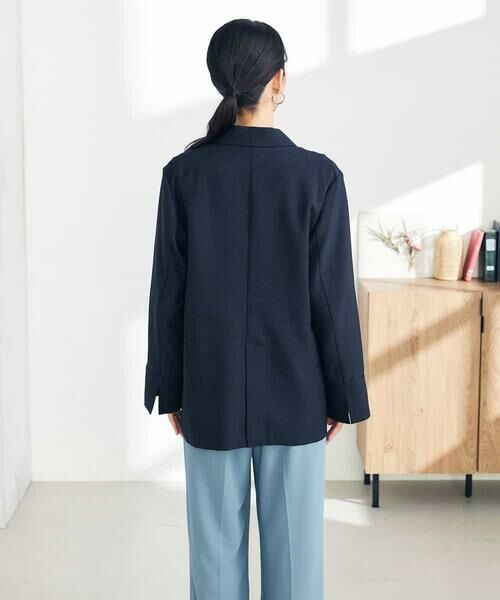 a.v.v / アー・ヴェ・ヴェ テーラードジャケット | 【接触冷感/UVカット/イージーケア/雑誌InRed(宝島社)5月号掲載】麻調Wブレストジャケット | 詳細27