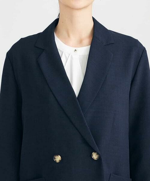 a.v.v / アー・ヴェ・ヴェ テーラードジャケット | 【接触冷感/UVカット/イージーケア/雑誌InRed(宝島社)5月号掲載】麻調Wブレストジャケット | 詳細28