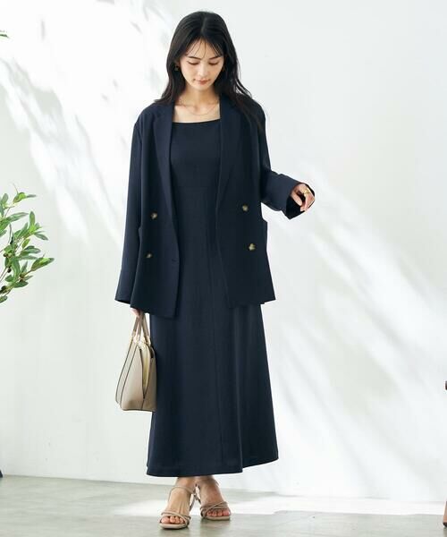 a.v.v / アー・ヴェ・ヴェ テーラードジャケット | 【接触冷感/UVカット/イージーケア/雑誌InRed(宝島社)5月号掲載】麻調Wブレストジャケット | 詳細4