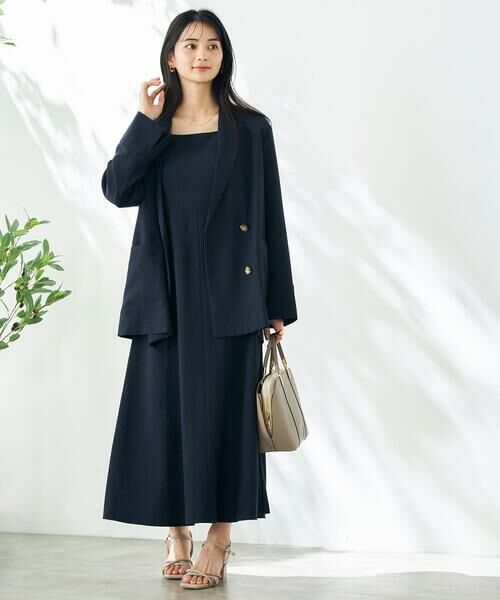 a.v.v / アー・ヴェ・ヴェ テーラードジャケット | 【接触冷感/UVカット/イージーケア/雑誌InRed(宝島社)5月号掲載】麻調Wブレストジャケット | 詳細7